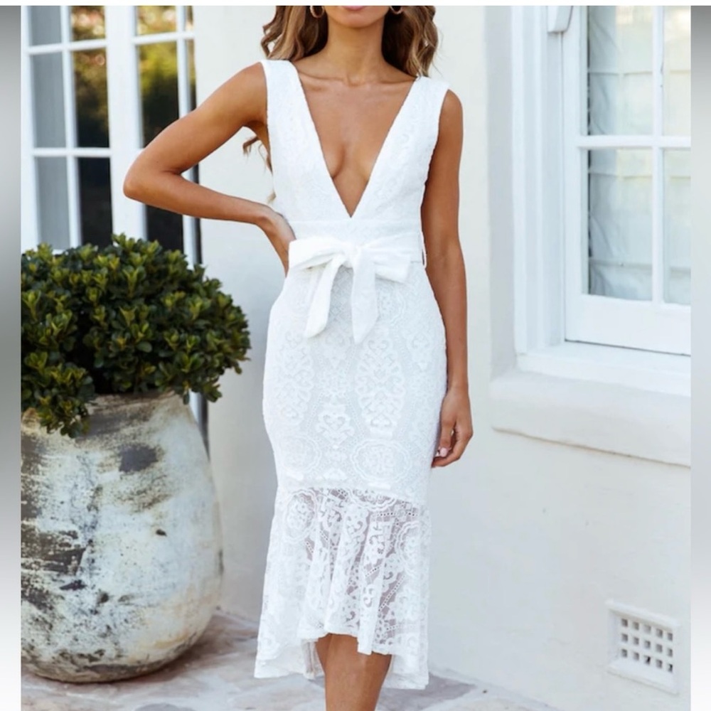 White Midi Dress
